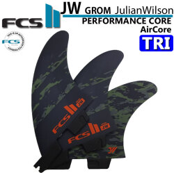 [店内ポイント20倍中!!] FCS2 FIN エフシーエス2 フィン ショートボード用フィン JW JULIAN WILSON PC GROM TRI [Army Camo] ジュリアンウィルソン パフォ－マンスコア トライ AirCore エアコア 子供用 3FIN スラスター 日本正規品