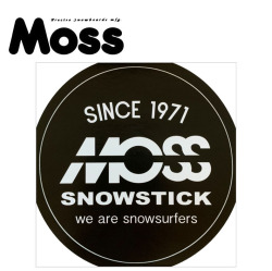MOSS SNOWSTICK モス スノースティック ロゴ プリントステッカー [100mm x 100mm] [9] シートタイプ シール 印刷 スノーボード スノボー アクセサリー