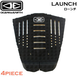 25 OCEAN&EARTH サーフボード デッキパッド LAUNCH ローンチ 4ピース ショートボード用 オーシャンアンドアース