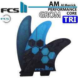 [店内ポイント20倍中!!] FCS2 FIN エフシーエス2フィン ショートボード用 AM PC TRI アルメリック パフォ－マンスコア トライ [CYAN] [XS／GROM] 3FIN スラスター フィン サーフボード [日本正規品]