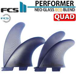 [店内ポイント20倍中!!] FCS2 FIN エフシーエス2 フィン PERFORMER ECO NEO GLASS EcoBlend [Pacific] QUAD ネオグラス クワッド クアッド 4FIN ショートボード用 [日本正規品]
