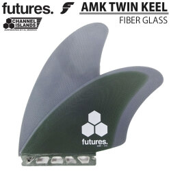 futures.フィン ツインフィン フューチャー フィン AMK TWIN KEEL FIN [GRN／GRY] 2枚セット チャンネルアイランド アルメリック ツインキール