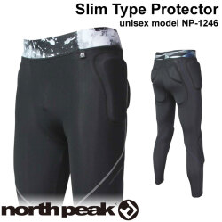 north peak ノースピーク Slim Type Protector [NP-1246] スリム ヒップ プロテクター ユニセックス 下半身 臀部 膝当て ヒップガード お尻パッド ケツパッド スノーボード スノボー