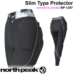 north peak ノースピーク Slim Type Protector [NP-1247] スリム ヒップ プロテクター レディース 下半身 臀部 膝当て ヒップガード お尻パッド ケツパッド スノーボード スノボー