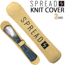 [在庫限り] SPREAD SNOWBOARD スプレッド KNIT COVER LOGO [BEIGE] ニットカバー ロゴ ソールカバー ニットケース スノーボード