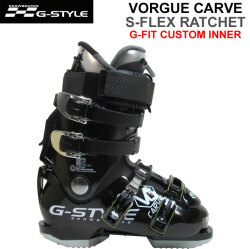 25-26 G-STYLE スノーボードブーツ VORGUE CARVE S-FLEX [ラチェットタイプ] G-FIT CUSTOMインナー Ratchet Gスタイル ヴォーグ ボーグ カーブ アルペンブーツ ハードブーツ