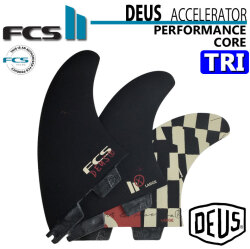 [店内ポイント20倍中!!] fcs2 フィン エフシーエスツー DEUS ACCELERATOR PC TRI デウス アクセラレーター パフォ－マンスコア トライ [L] 3FIN ショートボード用 サーフボードフィン