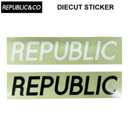 REPUBLIC &CO リパブリック ステッカー DIECUT STICKER ダイカット カッティング シール ウェア スノーボード アウトドア キャンプ 釣り