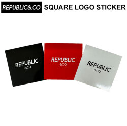 REPUBLIC &CO リパブリック ステッカー SQUARE LOGO STICKER スクエア ロゴ シール ウェア スノーボード アウトドア キャンプ 釣り
