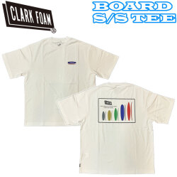 2024 CLARK FOAM クラークフォーム Tシャツ 半袖 BOARD S/S TEE コットン サーフィン マリンスポーツ アウトドア ユニセックス メンズ レディース 日本正規品