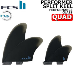 [店内ポイント20倍中!!]  FCS2 フィン PERFORMER QUAD SPLIT KEEL PG [Black] エフシーエス2 パフォーマー キール クアッドフィン パフォーマンスグラス クアッド 4枚セット 4フィン サーフィン サーフボード [日本正規品]