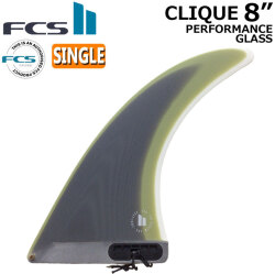 [店内ポイント20倍中!!] FCS2 FIN フィン ロングボード CLIQUE PG LONGBOARD FIN 8.0 [Charcoal] エフシーエス2 クリーク パフォ－マンスグラス シングルフィン センターフィン サーフィン サーフボード [日本正規品]