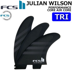 [店内ポイント20倍中!!] FCS2 FIN エフシーエス2 フィン ショートボード用フィン JW JULIAN WILSON PC TRI [Black Black] ジュリアンウィルソン パフォ－マンスコア トライ AirCore エアコア 3FIN [日本正規品]