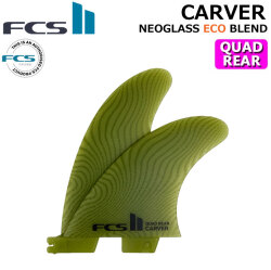 [店内ポイント20倍中!!] ショートボード用 FCS2 FIN エフシーエス2 フィン CARVER ECO NEO GLASS EcoBlend [Eucalyptus] QUAD REAR カーバー ネオグラス クワッドリア 2FIN サイドフィン [日本正規品]