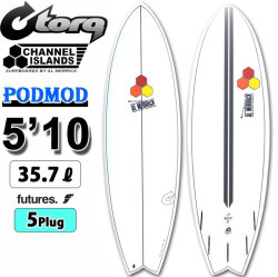 2025 トルク サーフボード torq surfboard X-LITE PODMOD 5'10 [White Pinline] ポッドモッド ショートボード AL MERRICK アルメリック CHANNEL ISLANDS チャンネルアイランド サーフィン [営業所留め送料無料]