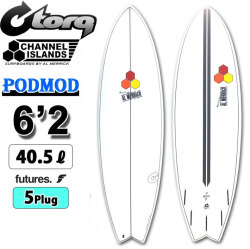 2025 トルク サーフボード torq surfboard X-LITE PODMOD 6'2 [White Pinline] ポッドモッド ショートボード AL MERRICK アルメリック CHANNEL ISLANDS チャンネルアイランド サーフィン [営業所留め送料無料]