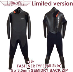 2025 2026 ラッシュ ウェットスーツ RASH メンズ セミドライ フルスーツ 5mmｘ3.5mm JB BACK ZIP TYPE バックジップ FASTENER TYPE ファスナータイプ BON 裏起毛