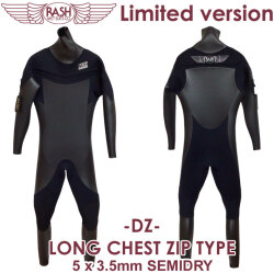 2025 2026 ラッシュ ウェットスーツ RASH メンズ セミドライ フルスーツ 5mmｘ3.5mm DZ LONGCHEST ZIP ロングチェストジップ BON 裏起毛