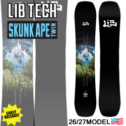 EARLY MODEL 26-27 LIB TECH リブテック スノーボード SKUNK APE TWIN 163W 166W メンズ  板 2026 2027