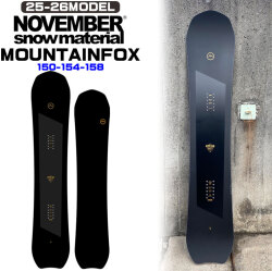 25-26 ノベンバー スノーボード NOVEMBER MOUNTAINFOX マウンテンフォックス 150cm 154cm 158cm ノーベンバー メンズ スノーボード 板 2025 2026 日本正規品