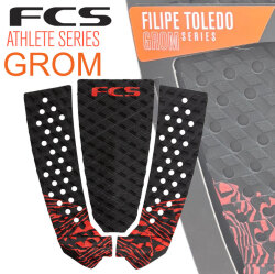 サーフィン デッキパッド ショートボード用 FCS エフシーエス FILIPE TOLEDO GROM フィリペ・トレド シグネチャーモデル グロム 3ピース ジュニア・キッズ用 デッキパッチ デッキパット