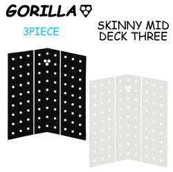 2025 デッキパッド サーフィン ショートボード用 GORILLA GRIP ゴリラグリップ MID DECK SKINNY THREE SERIES 3ピース サーフトラクション 