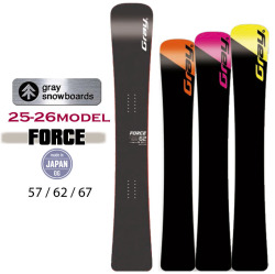 [予約商品] 25-26 GRAY SNOWBOARDS グレイ FORCE フォース 157cm 162cm 167cm アルペンボード スノーボード オガサカ製 板 2025 2026 日本正規品