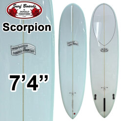 ファンボード ドナルドタカヤマ Donald Takayama HPD ハワイアンプロデザイン SCORPION 7'4 All Seaform Blue Tint ポリッシュ仕上げ ツヤあり 石黒 聡 サーフボード [営業所留め送料無料] [店頭受け取り可能]