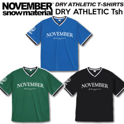 [6月末入荷] NOVEMBER Tシャツ ノベンバー スノーボード DRY-ATHLETIC T-SHIRTS N18 N19 N20 ドライ アスレチック 半袖 ポロシャツ 吸水速乾 UV アパレル ユニセックス