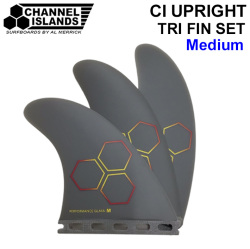 サーフィンフィン CHANNEL ISLANDS チャンネルアイランド フィン Mサイズ CI UPRIGHT TRI FIN 3枚セット 3フィン