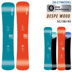 [予約商品] 26-27 GRAY DESPERADO WOOD デスペラード ウッド キッズ ユース 132cm 138cm 143cm ハンマーヘッド カービング グレイ スノーボード 2026 2027 板 日本正規品