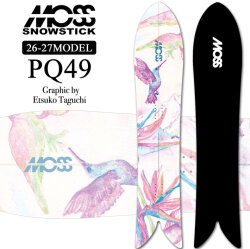 [予約商品] 26-27 モス スノースティック MOSS SNOWSTICK パウダーボード PQ49 Graphic by Etsuko Taguchi 田口悦子149cm POWDER スノーボード スノボ 板 2026 2027 日本正規品