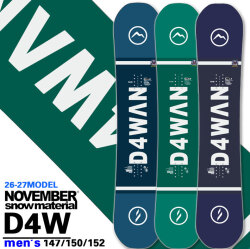 [予約商品] 26-27 NOVEMBER ノベンバー スノーボード SNOWBOARD メンズ D4W  ディフォー ダブル D FOUR W 147cm 150cm 152cm ノーベンバー スノーボード 板 2026 2027 日本正規品