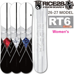 [予約商品] 26-27 ライス 28 スノーボード RT6 アールティー シックス RICE28 レディース 136cm 139cm 142cm オールラウンド グラトリ オガサカ製 井口勝文 いぐっちゃん スノボ 板 2026 2027 日本正規品