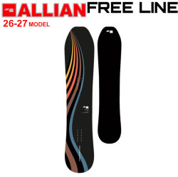 [予約商品] 26-27 ALLIAN スノーボード アライアン FREE LINE フリーライン 147cm 154cm 158cm メンズ カービング パウダー スノボ 板 2026 2027 日本正規品