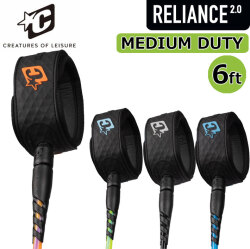 2026 リーシュコード クリエイチャー CREATURES 6ft 6フィート RELIANCE 2.0 MEDIUM DUTY 6 ミディアム デューティー 6mm サーフィン パワーコード ショートボード 日本正規品
