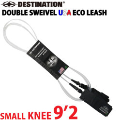 ディスティネーション リーシュコード DESTINATION DOUBLE SWEIVEL USA ECO LEASH SMALL 9’2ft KNEE 膝用 スモールウェーブ用   5.5mm ダブル スイベル スウィベル リーシュ サーフィン LEASH