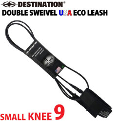 ディスティネーション リーシュコード DESTINATION DOUBLE SWEIVEL USA ECO LEASH SMALL 9ft KNEE 膝用 スモールウェーブ用   5.5mm ダブル スイベル スウィベル リーシュ サーフィン LEASH