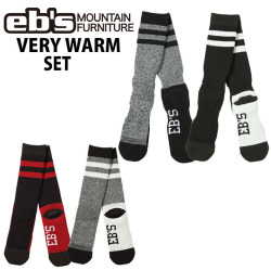 26-27 eb's スノーボード ソックス 2足セット 4600465 VERY WARM SET 暖かい ウール 靴下 エビス  [メール便発送商品]