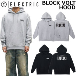 26-27 ELECTRIC エレクトリック トレーナー BLOCK VOLT HOOD プルオーバー フード フーディー スノーボード スケートボード ストリート ジム アウトドア 日本正規品