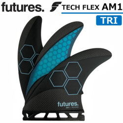 [店内ポイント10倍中!!] FUTURES FIN TECH FLEX AM1 Medium フューチャーフィン [BLK BLUE] アル・メリック ショートボード フィン トライフィン 3枚セット サーフィン サーフボード