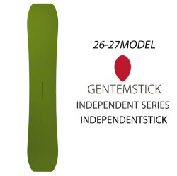 [予約商品] 26-27 GENTEMSTICK ゲンテンスティック INDEPENDENTSTICK 157.5cm インデペンデントスティック スノーボード パウダーボード ショートキャンバー 板 2026 2027