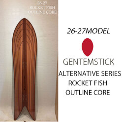 [予約商品] 26-27 GENTEMSTICK ゲンテンスティック GENTEMSTICK ROCKET FISH OUTLINE CORE 144.7cm ロケットフィッシュ アウトラインコア スノーボード パウダーボード アクセルキャンバー 板 2026 2027