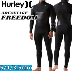 2026 Hurley ハーレー ウェットスーツ セミドライ フルスーツ メンズ 5mm×4mm×3.5mm [JCV2606] CHEST ZIP ADVANTAGE FREEDOM サーフィン 冬用