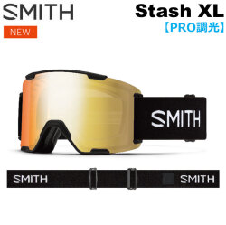 NEW 26-27 SMITH ゴーグル スミス Stash XL スタッシュ エックスエル Black [Gold] 調光レンズ Pro調光 アジアンフィット スノーボード 2026 2027 日本正規品 [010276571]