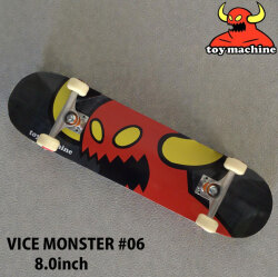 トイマシーン スケートボード コンプリート TOY MACHINE VICE MONSTER #06 8.0inch [TM220] スケボー 完成品 組み立て済み