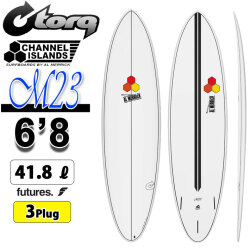 2026 torq surfboard トルク サーフボード X-LITE M23 6'8 [White Pinline] エム23 ファンボード AL MERRICK アルメリック CHANNEL ISLANDS チャンネルアイランド エポキシボード ミッドレングス EPSボード サーフィン
