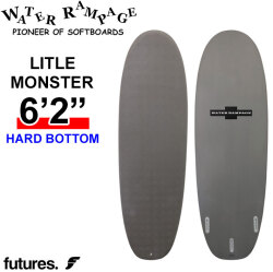 2026 WATER RAMPAGE ソフトボード ウォーターランページ LITTLE MONSTER 6'2 リトルモンスター [Gray Future] HARD BOTTOM ショートボード サーフボード 日本正規販売店 [営業所留め送料無料]