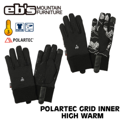 [予約商品] 26-27 eb's スノーボード グローブインナー POLARTEC GRID INNER [HIGH WARM] 4600038 ebs エビス グローブ グリッドインナー ハイウォーム 2026 2027 [メール便発送商品]