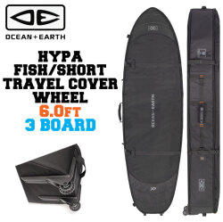 ハードケース トラベルケース OCEAN＆EARTH サーフボードケース HYPA FISH/SHORT TRAVEL COVER WHEEL 3BOARD 6’0 3本収納 オーシャンアンドアース [サーフトリップ特集]
